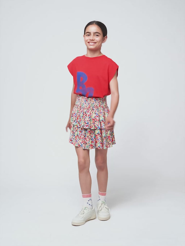 Confetti all over woven ruffle skirt