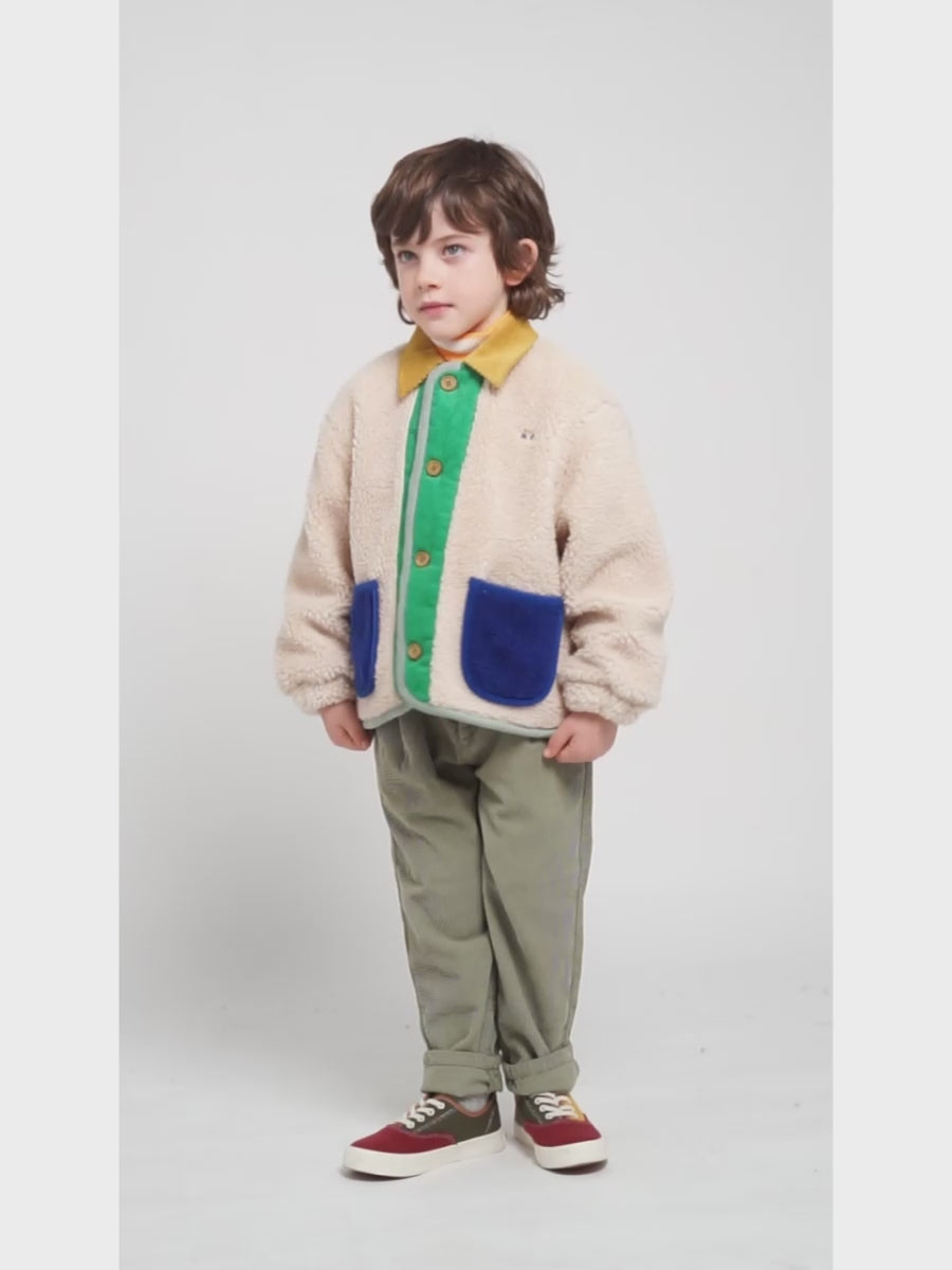 Color Block sheepskin jacket – Bobo Choses