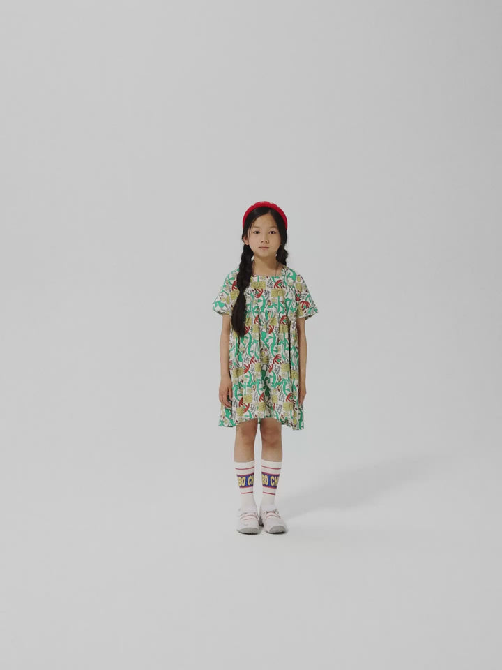 Color Herbalist all over woven dress