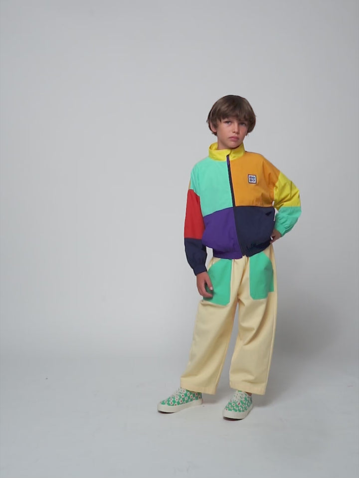 Colorblock windbreaker jacket