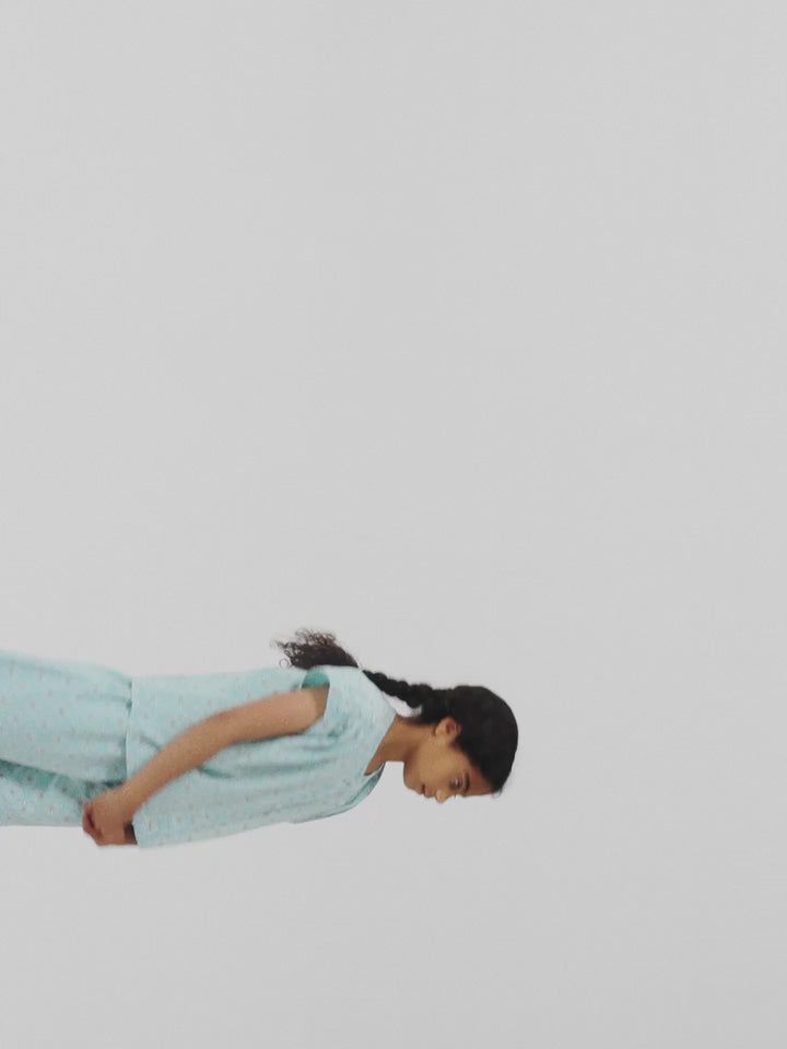 Daisy Mosaic all over woven top