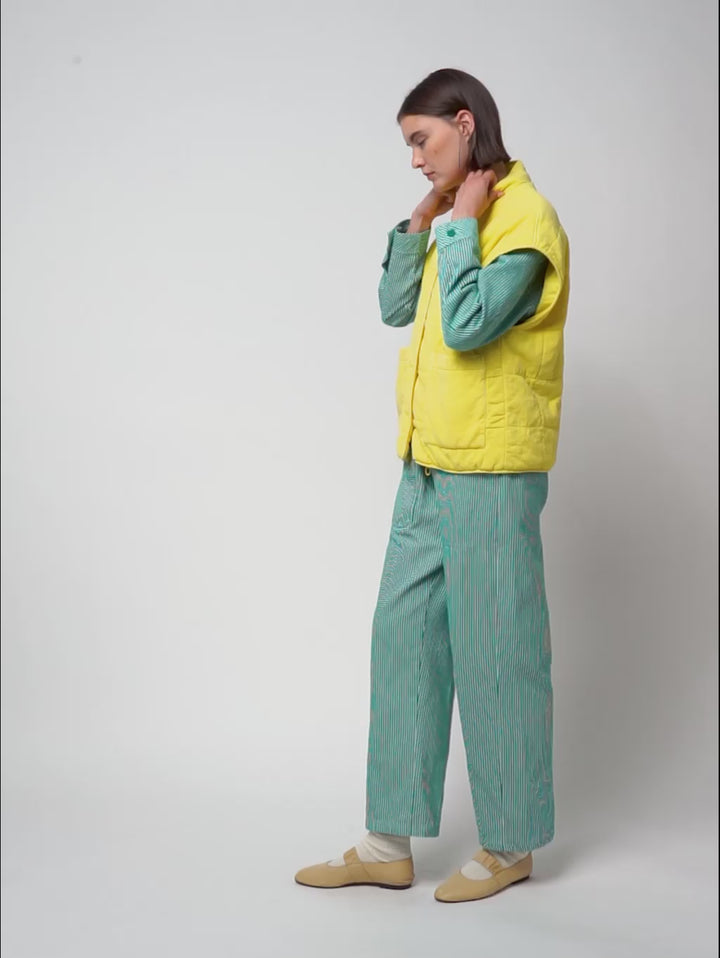 Washed cotton vest