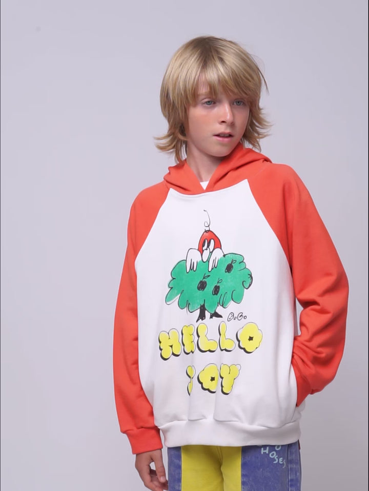 Hello Joy ranglan sleeves hoodie