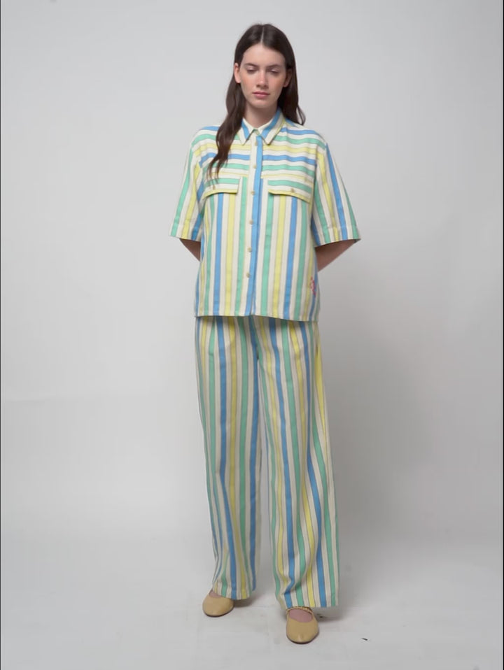Multicolor stripes relaxed shirt