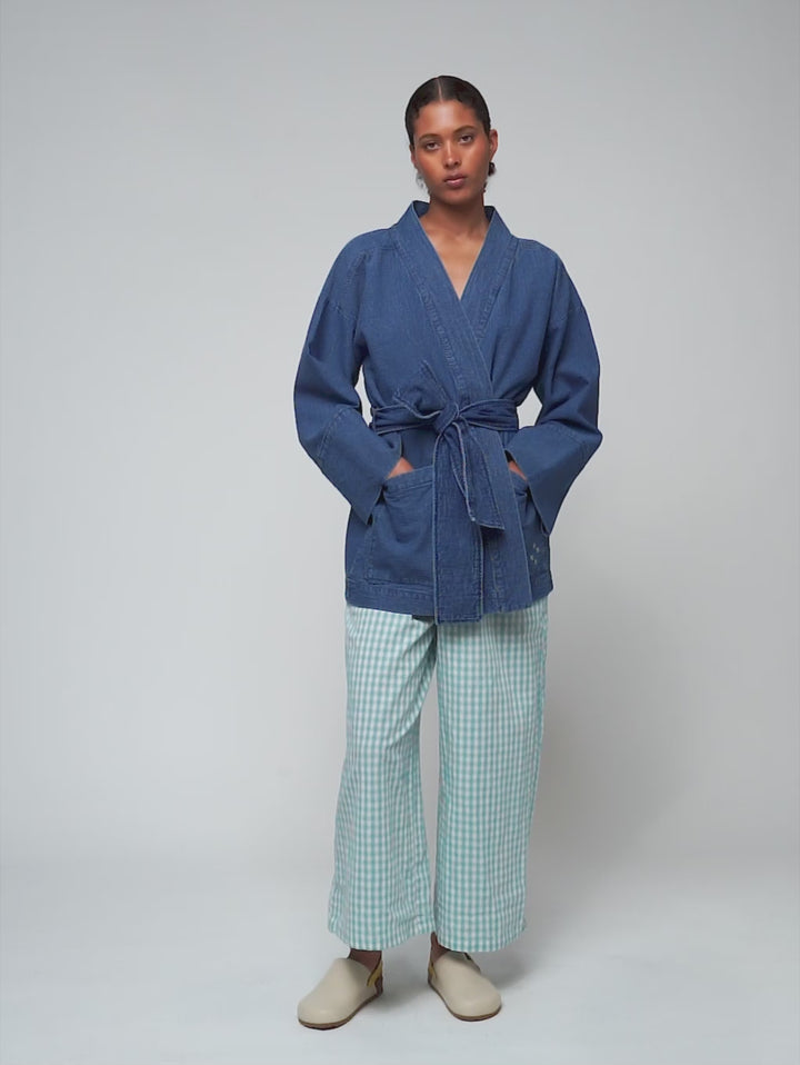 스트럭처드 코튼 기모노 재킷