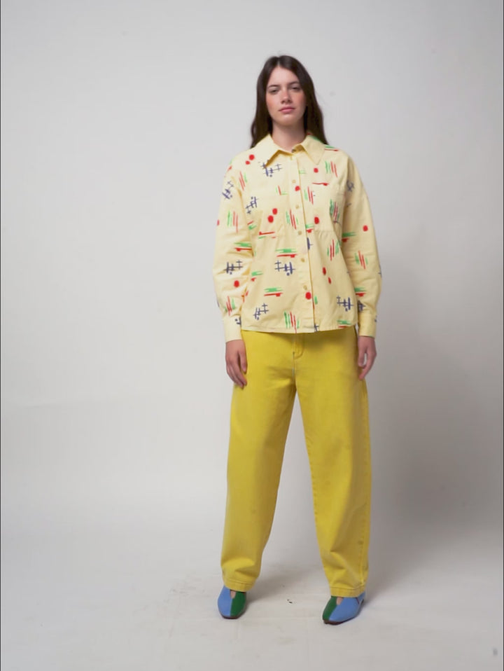 Multicolor print relaxed shirt