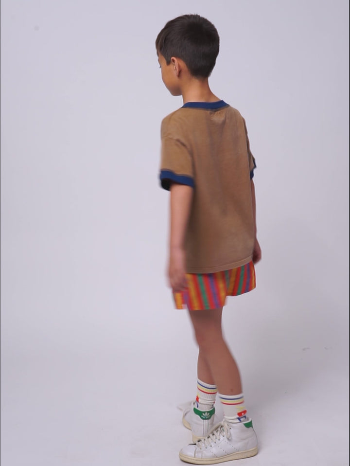 Multicolor Stripes woven shorts