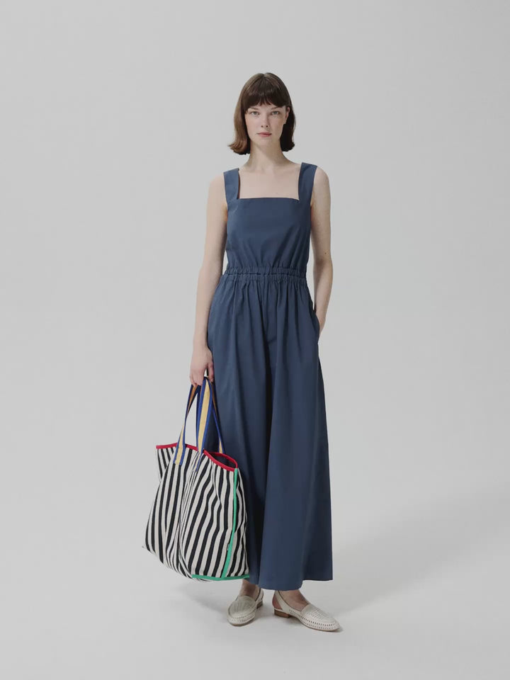 Strukturierter Baumwolloverall mit Trägern