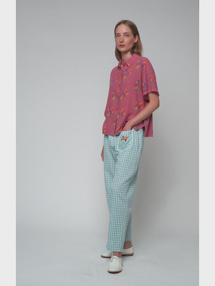 Camisa de màniga curta estampat focs artificials