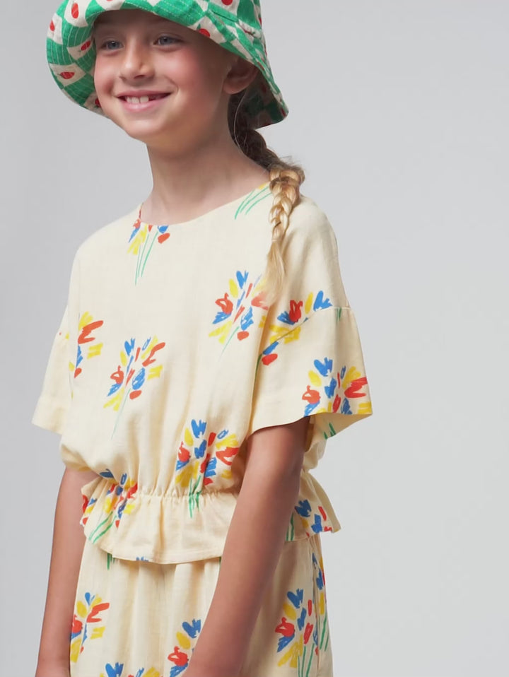 Fireworks all over woven top