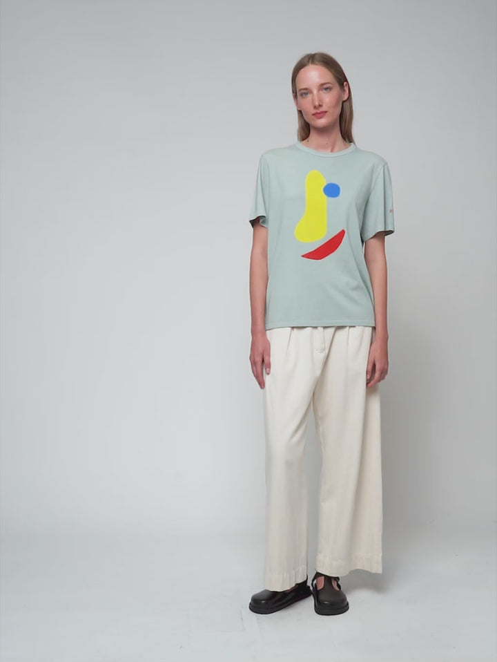 Smilling mask print t-shirt