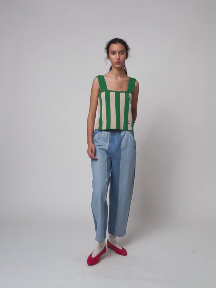 Knitted stripes top