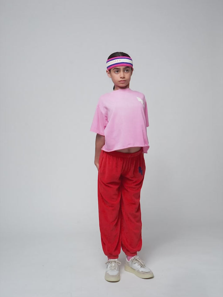 Bobo Choses pink towel headband