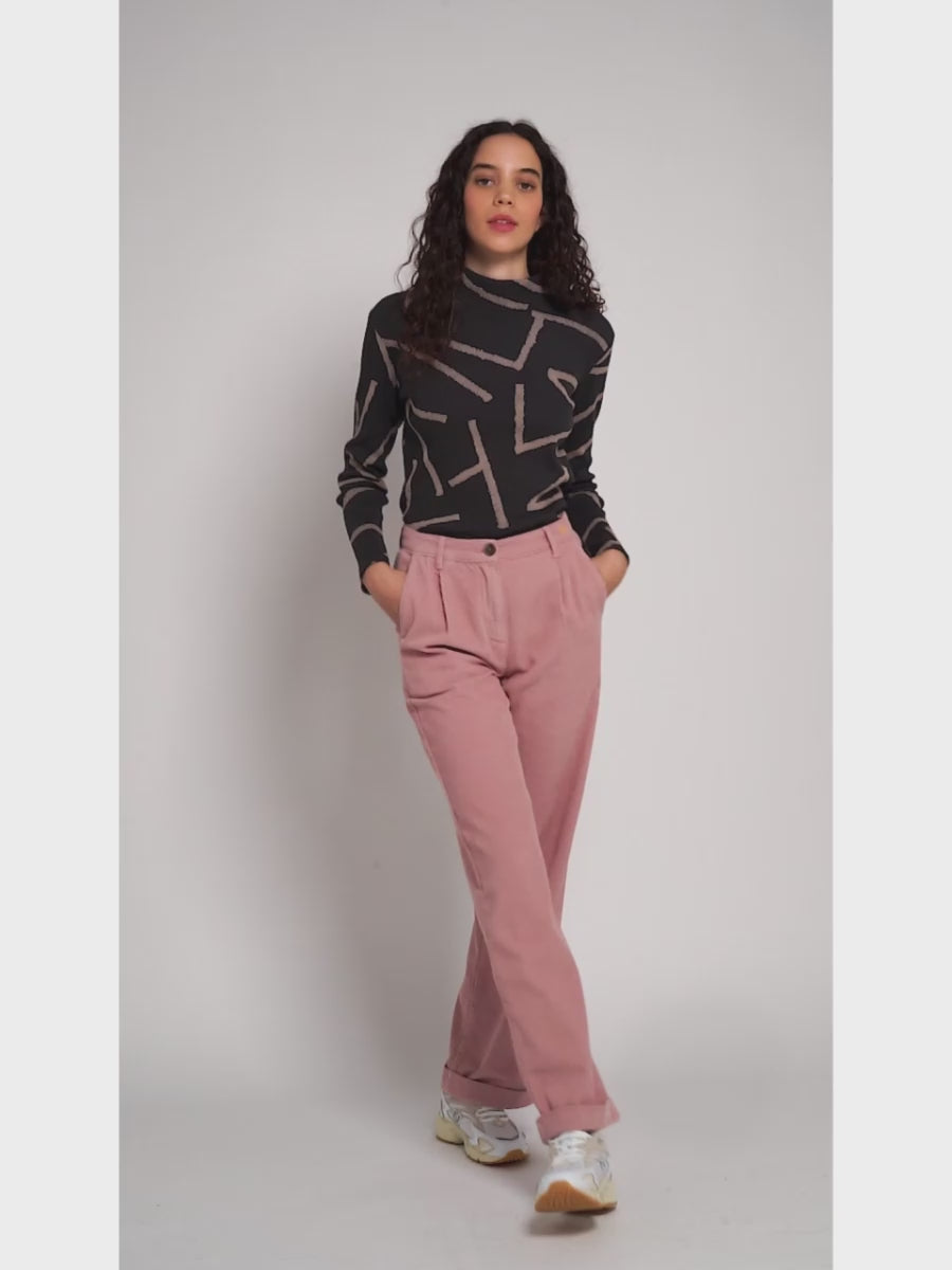 Womens Pink High Waisted Trousers | NA-KD