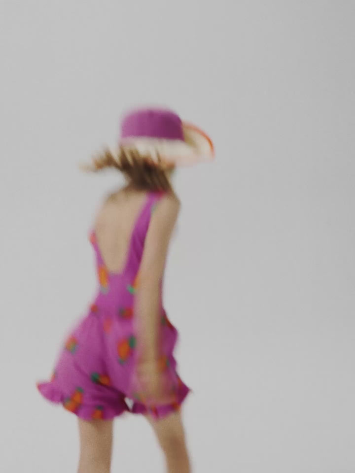 Tangerine all over ruffled shorts