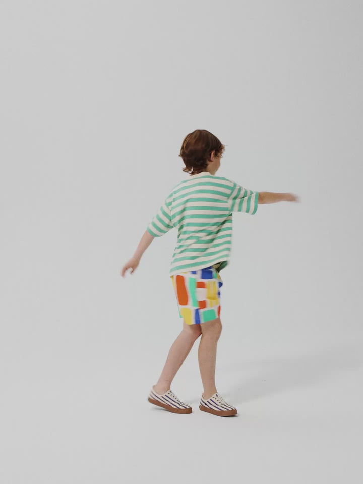 Bobo Choses Color 전체 무늬 수영복 보드쇼츠