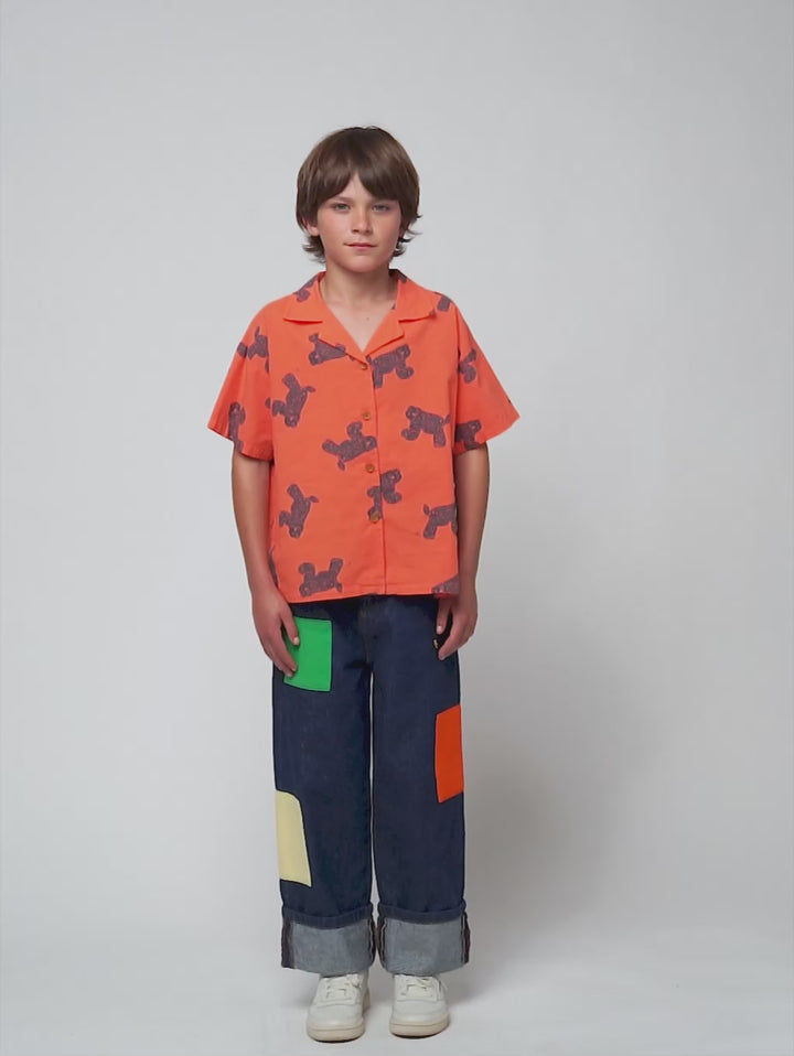 B.C Color Block patch denim pants