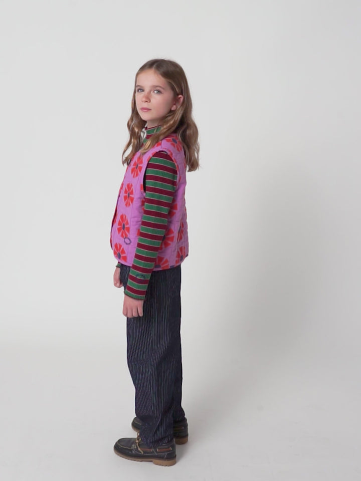 Kaleidoscope all over quilted woven vest