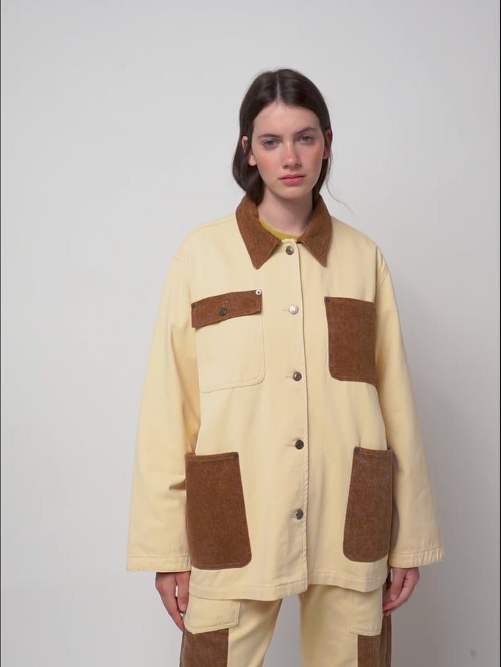 Color block cotton jacket