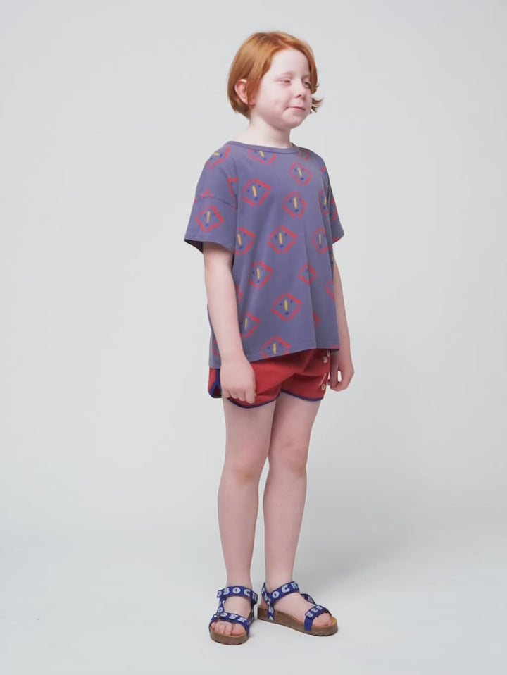 Bobo Choses printed blue sandals