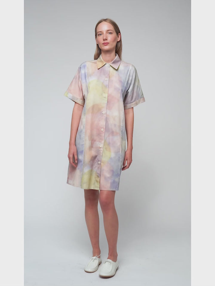 Skylight print shirt dress