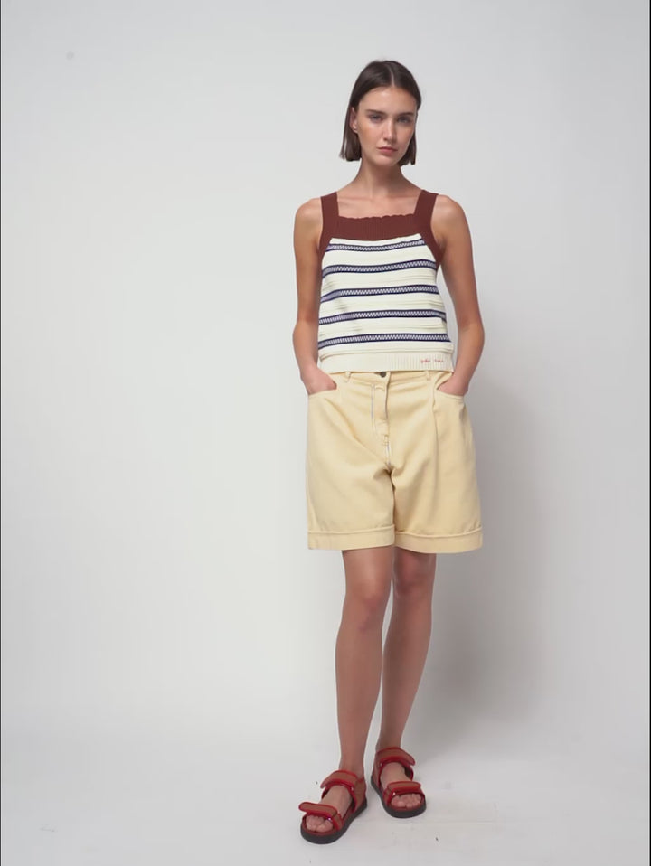 Stripes knitted tank top