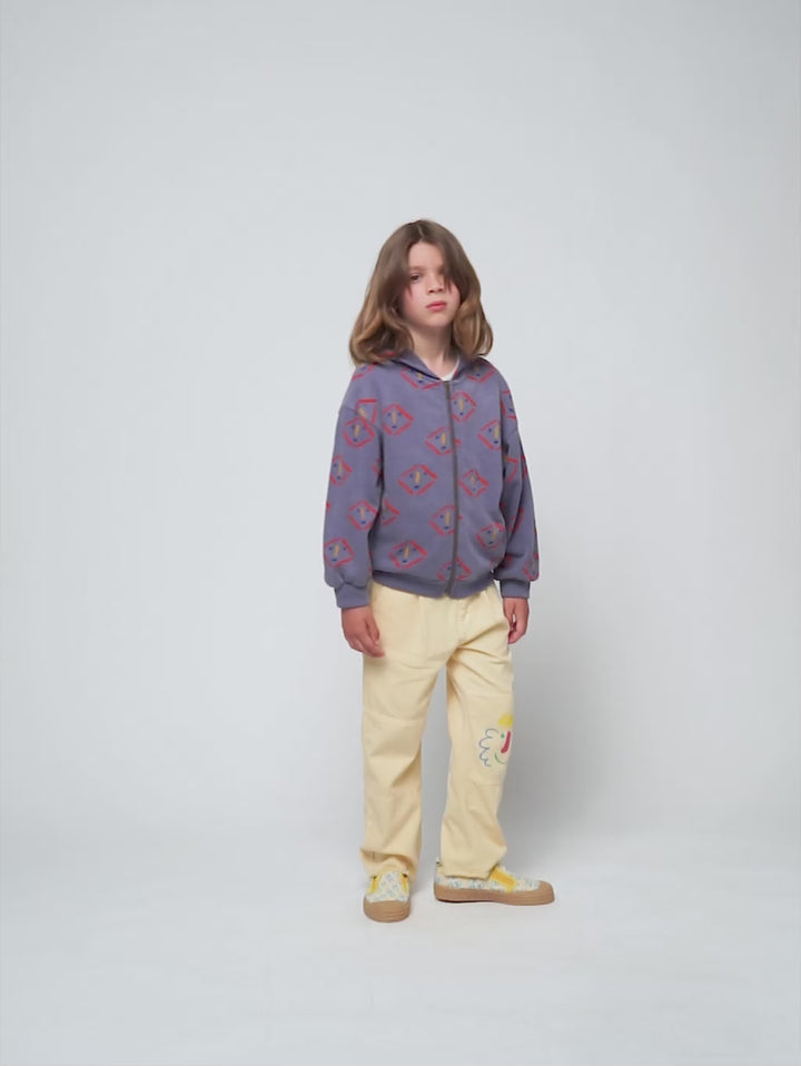 Masks all over zipped hoodie