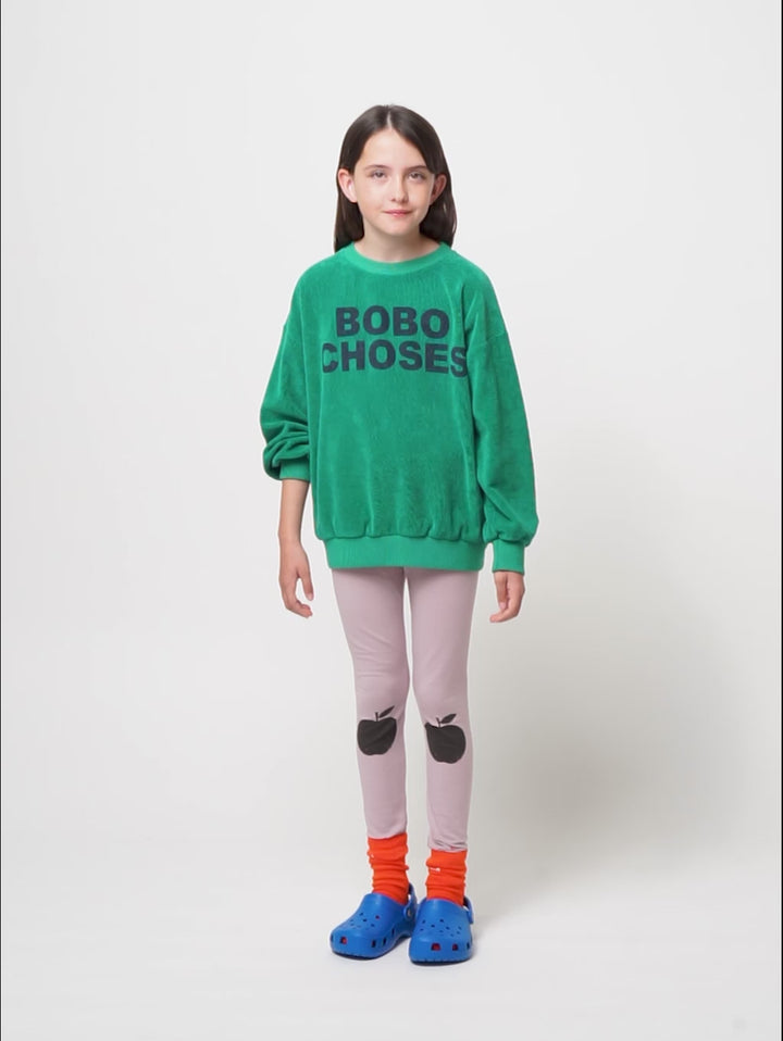 Bobo Choses green terry sweatshirt