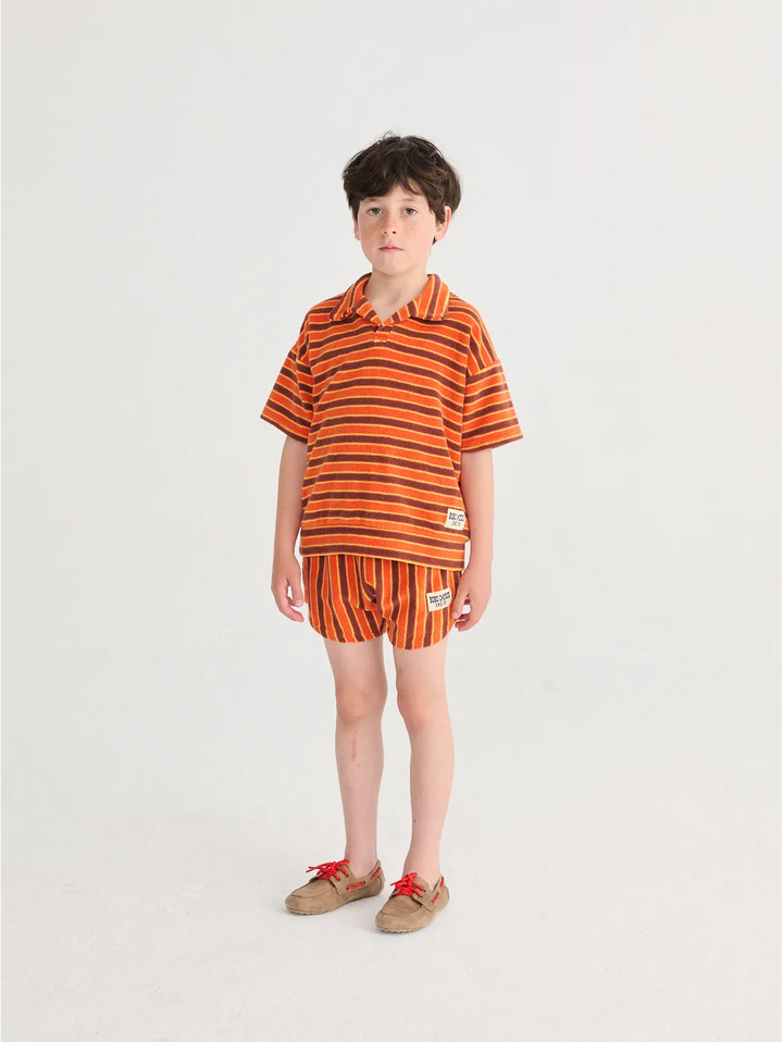 Striped Brick terry cloth shorts