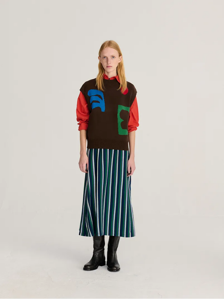 Plant Seal jacquard cotton vest