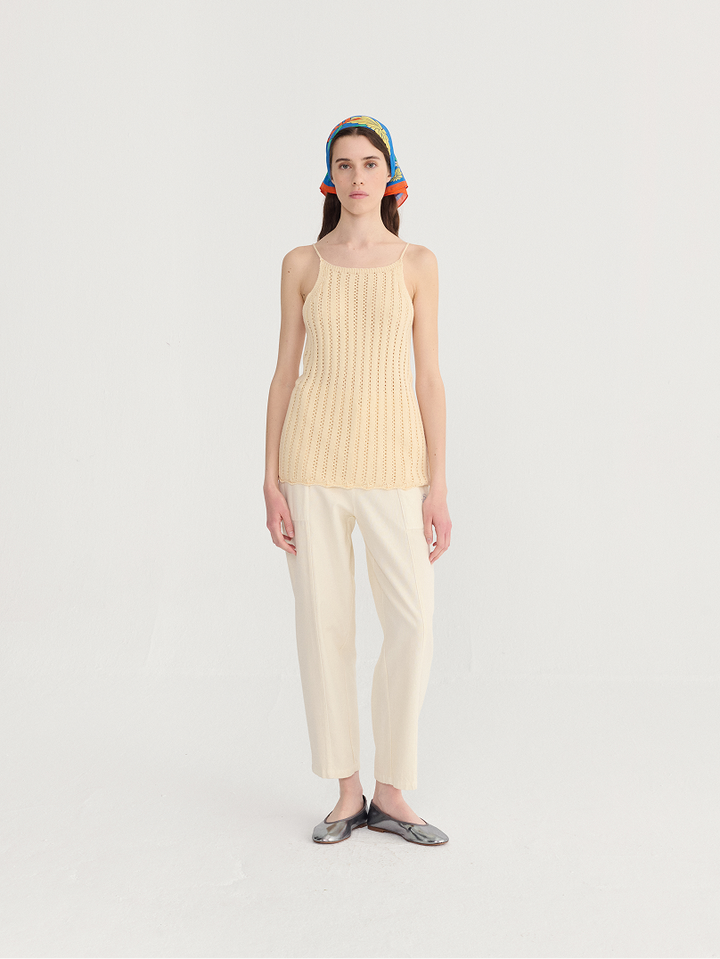 Openwork knitted top