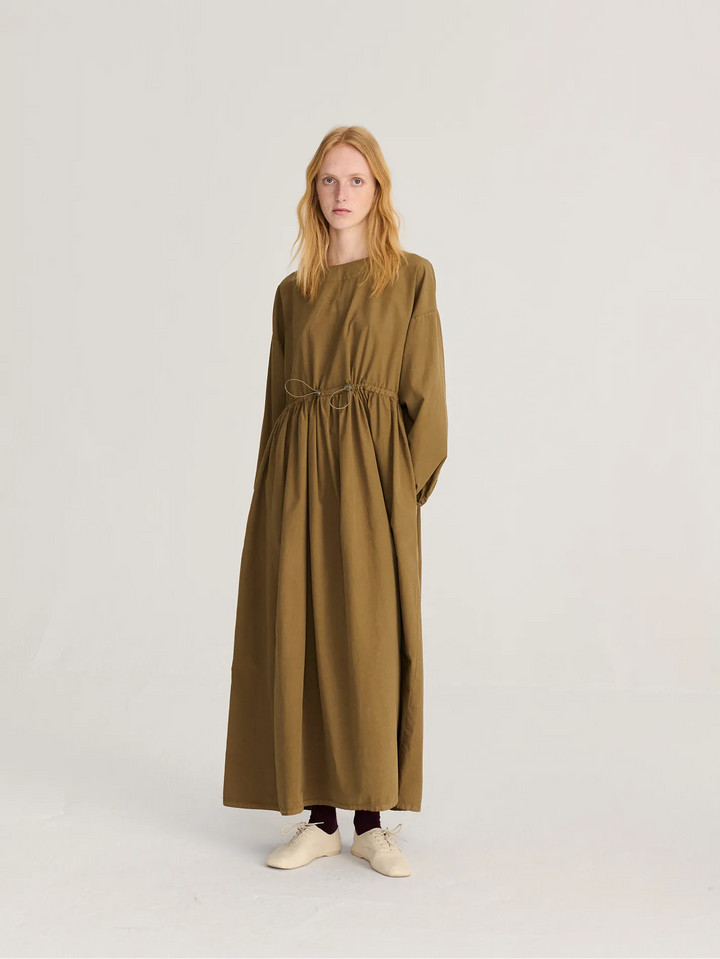 Popeline-Kleid mit Gummizug