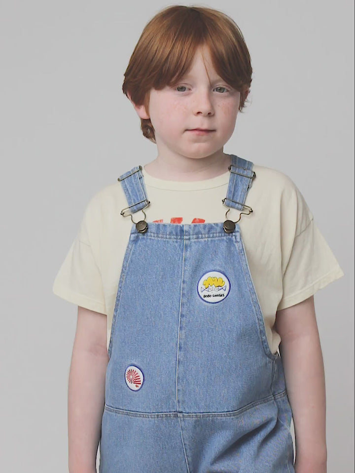 Patches denim dungaree