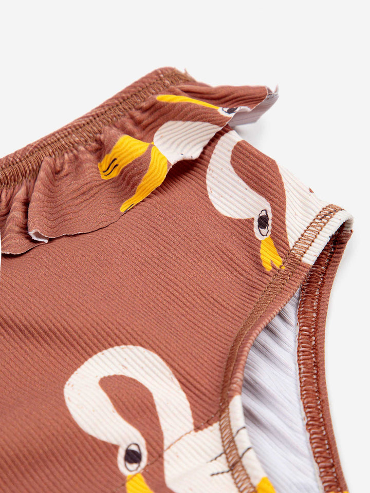 Pelican all over swim ruffle culotte