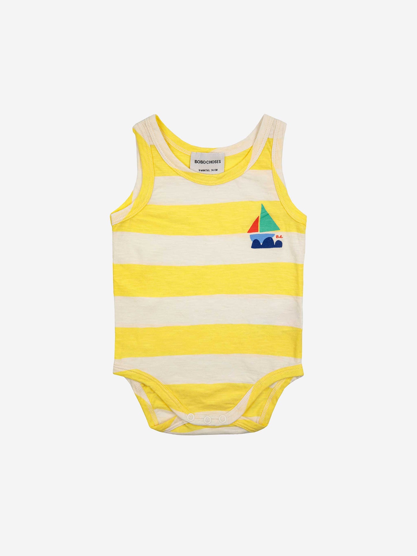 Yellow stripes sleeveless body