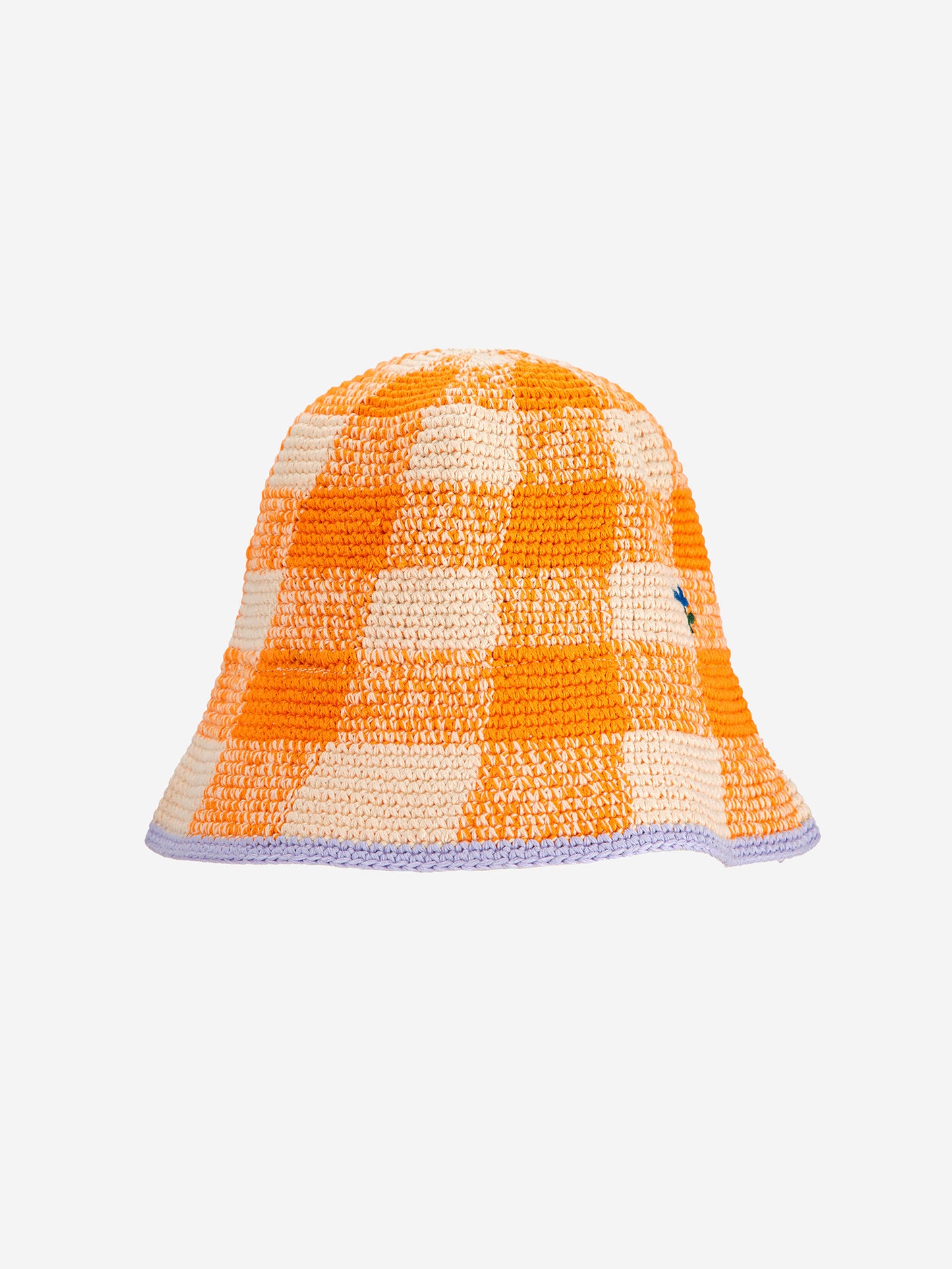 Sea Flower Colour Block Checked Hat