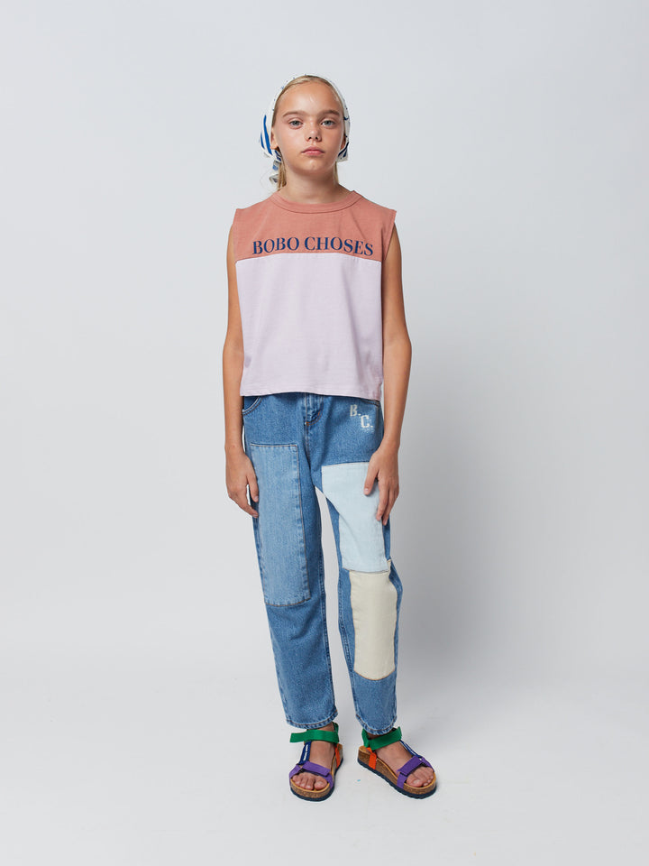 Bobo choses color block sleeveless T-shirt