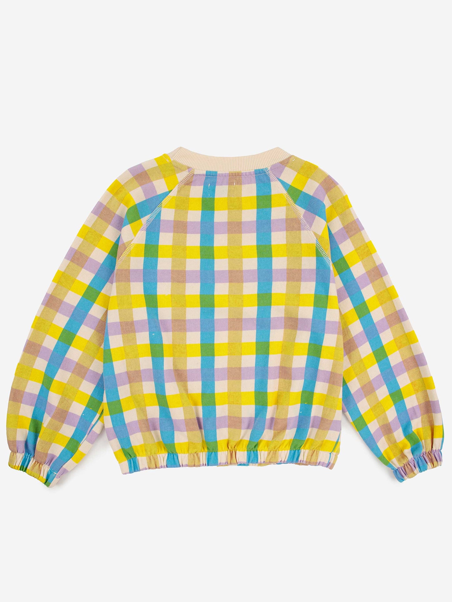 Multicolor check long sleeve sweatshirt