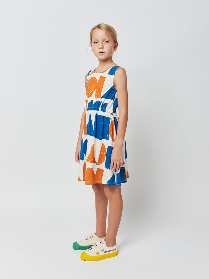 Geometric sleeveless dress
