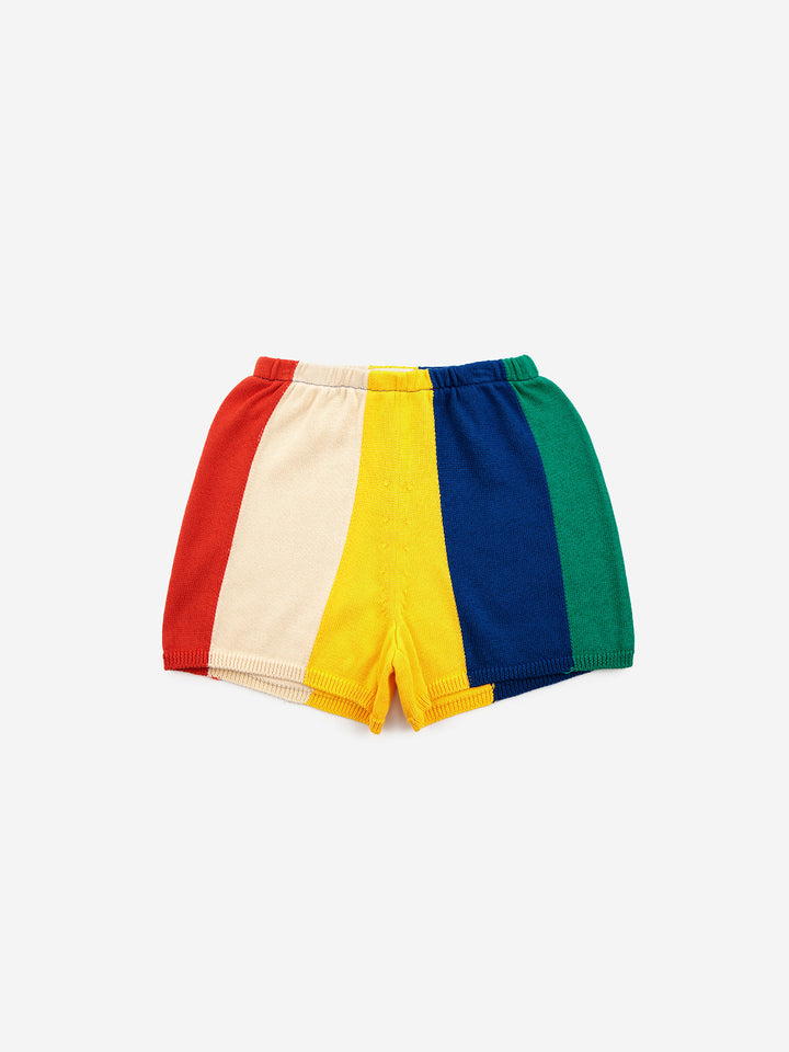 Multicolor stripes knitted short