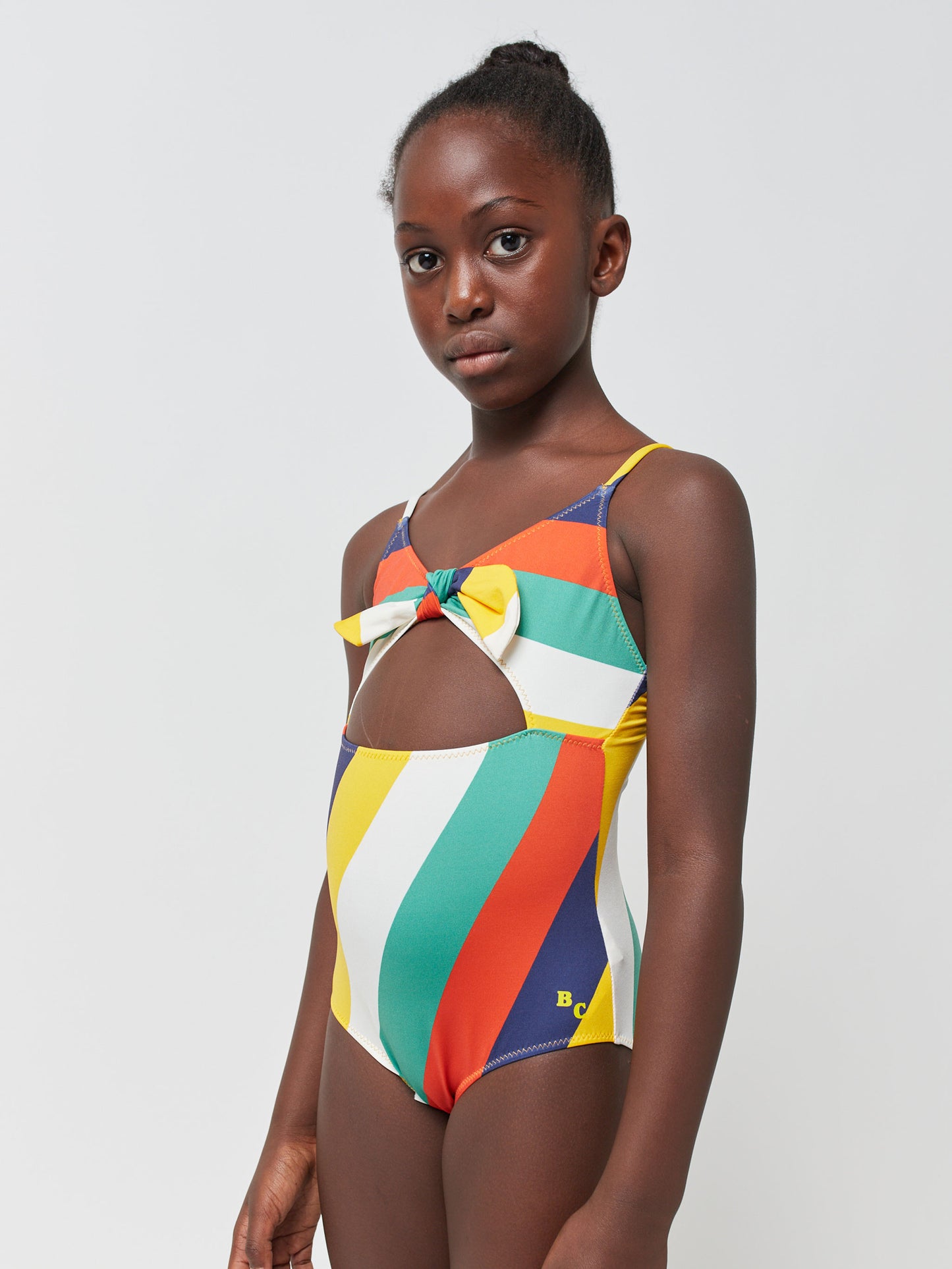 Multicolor stripe swimsuit