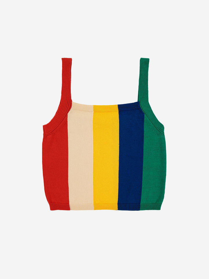 Top de punt ratlles multicolor