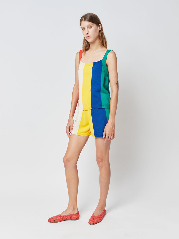 Top de punt ratlles multicolor