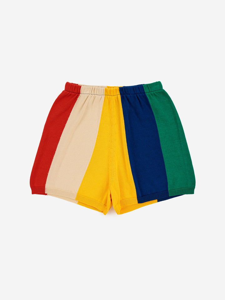 Multicolor stripes knitted short