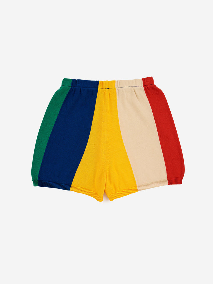 Multicolor stripes knitted short