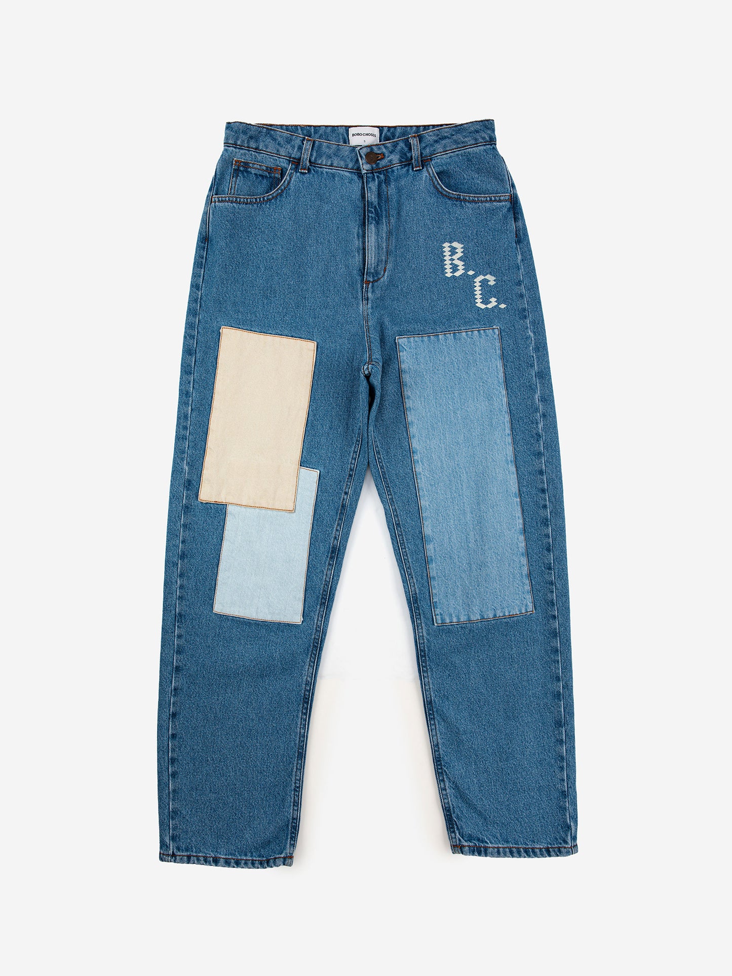 Patch denim jeans