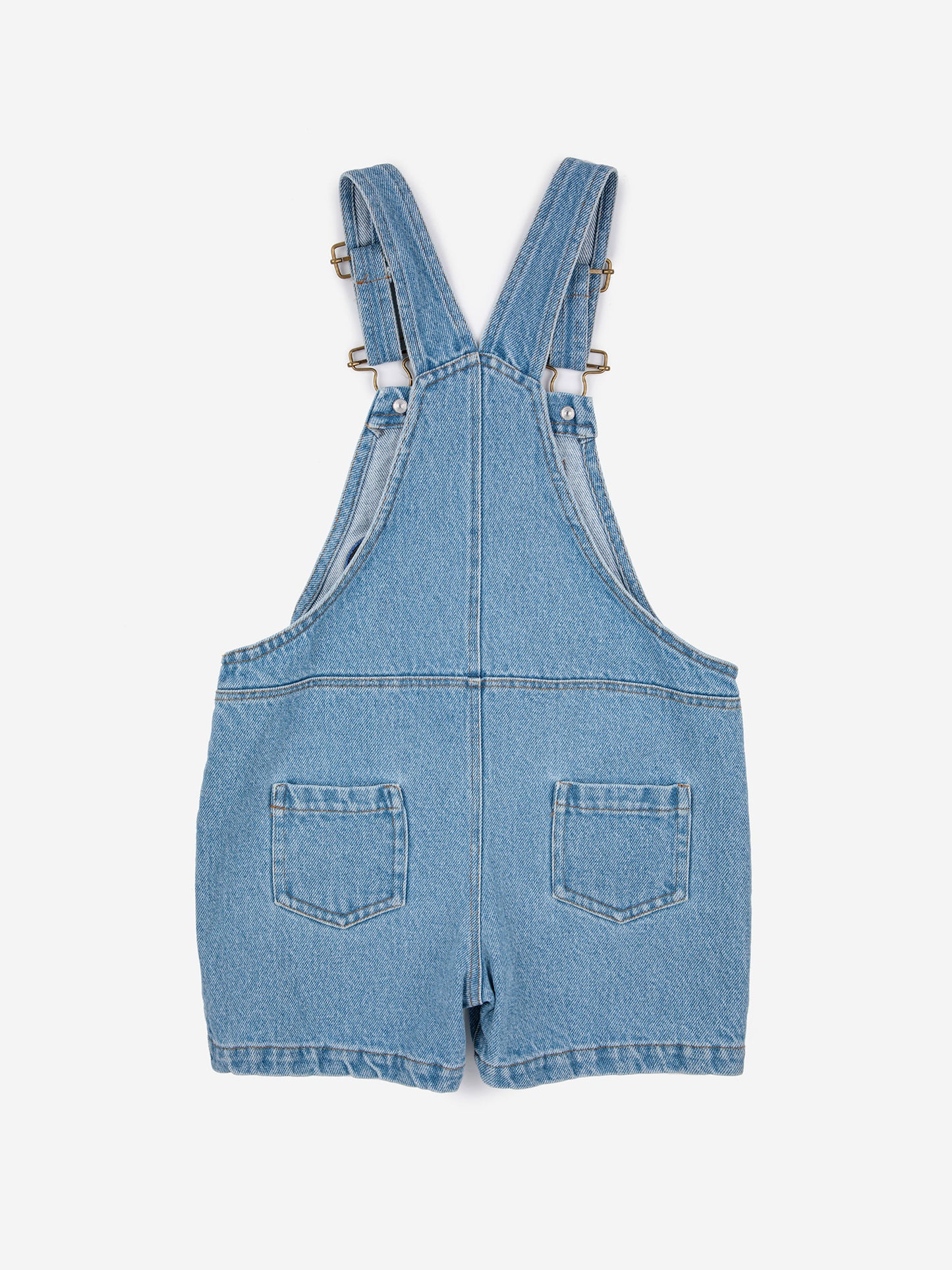 Patches light denim dungaree