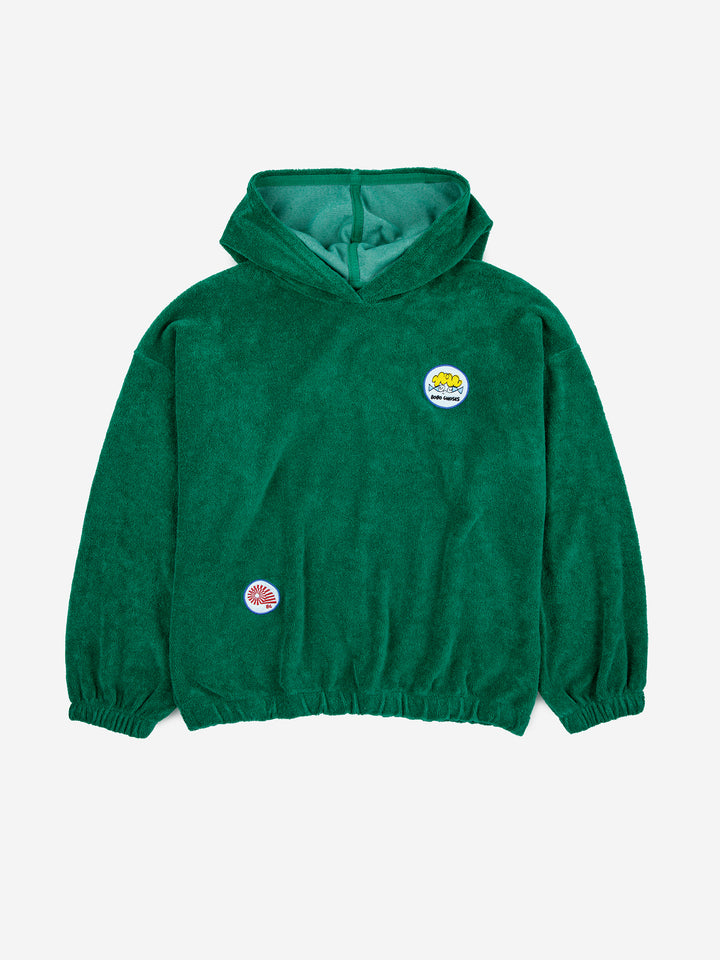 Patches terry towel hoodie