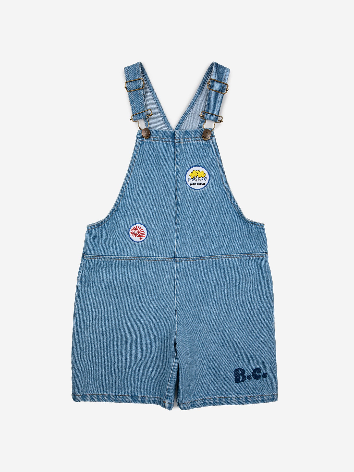 Patches denim dungaree