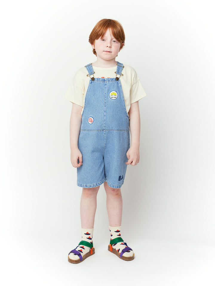 Patches denim dungaree